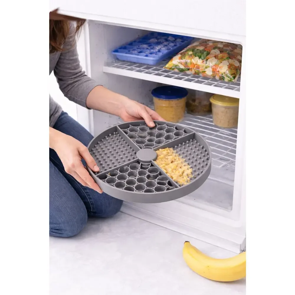 Dog Lick Mat, Anti-Choking Elevated Feeding Plate with Suction Cups, Interactive